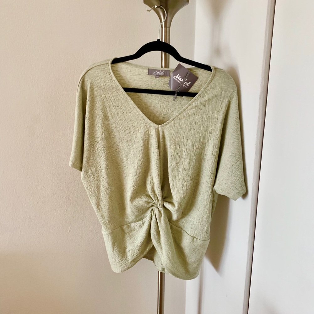 Sea Foam Green Short Sleeve Top